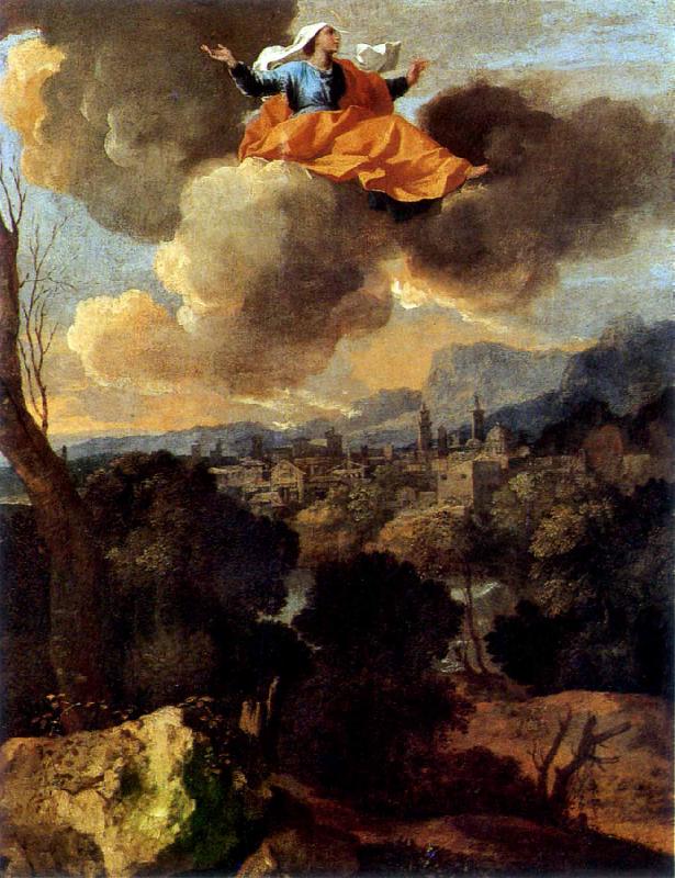 Nicolas Poussin La Translation miraculeuse de sainte Rita de Cascia ou La Vierge protegeant Spolete China oil painting art